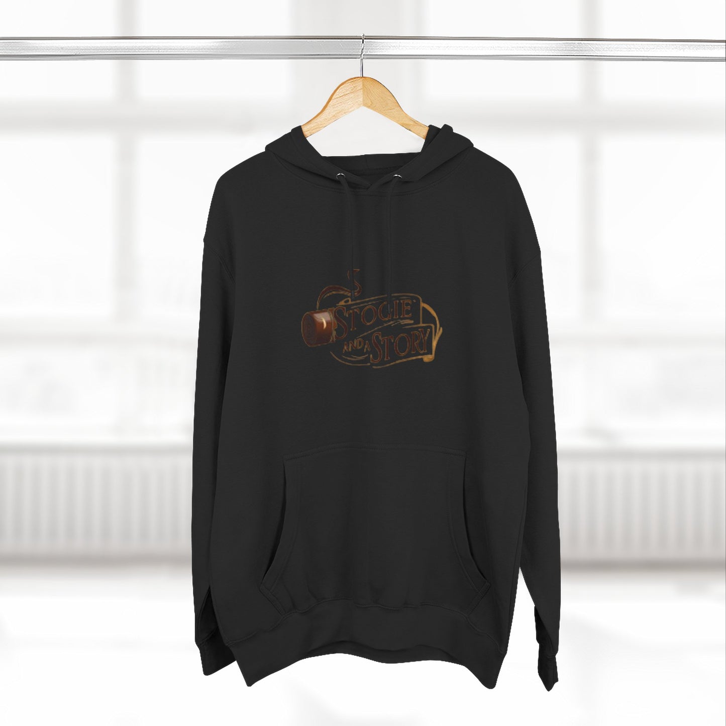 Cozy Fleece Hoodie with Stogie and Story Design, Unique Gift for Smokers, Fall Fashion, Casual Wear, Perfect for Relaxing Evenings