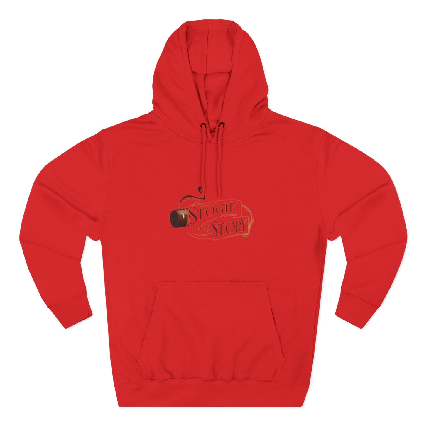 Cozy Fleece Hoodie with Stogie and Story Design, Unique Gift for Smokers, Fall Fashion, Casual Wear, Perfect for Relaxing Evenings