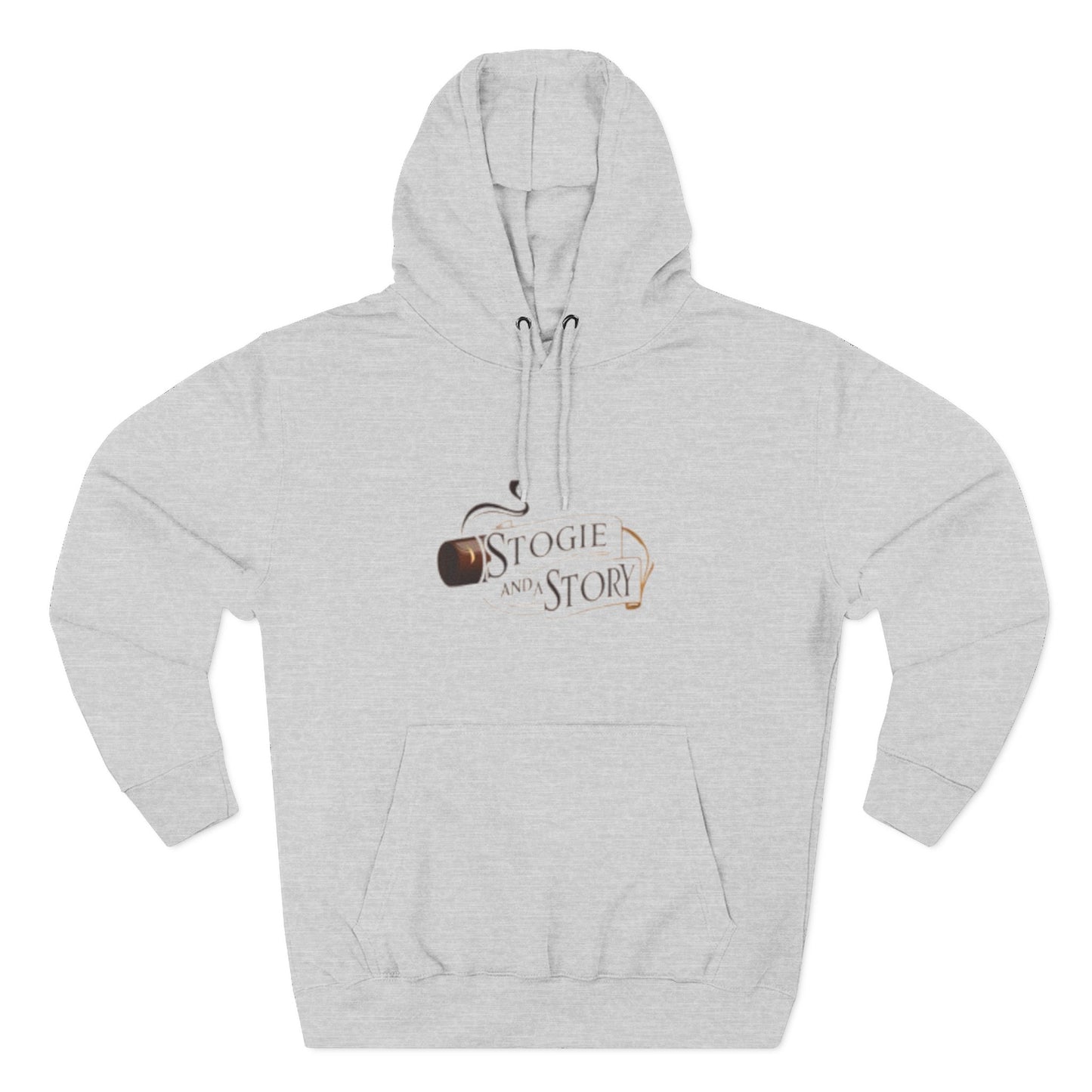 Cozy Fleece Hoodie with Stogie and Story Design, Unique Gift for Smokers, Fall Fashion, Casual Wear, Perfect for Relaxing Evenings
