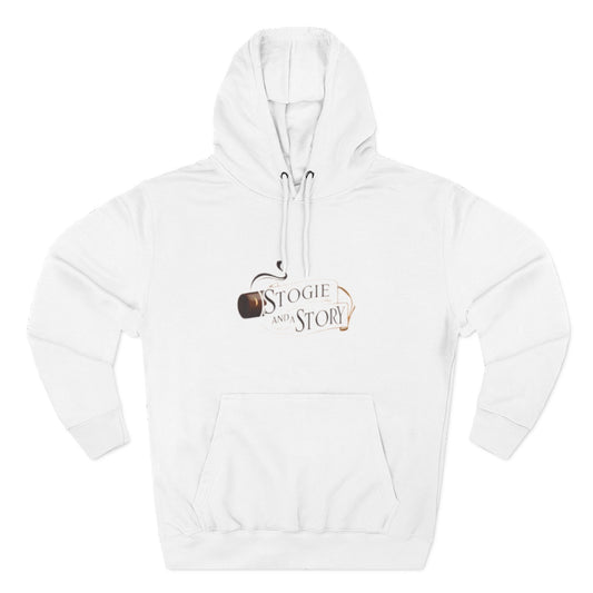 Cozy Fleece Hoodie with Stogie and Story Design, Unique Gift for Smokers, Fall Fashion, Casual Wear, Perfect for Relaxing Evenings