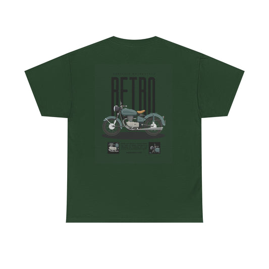 Retro Unisex Cotton Tee, Vintage Aesthetic T-Shirt, Motorcycle Art Tee, Retro Design Shirt, Gift for Bikers & Enthusiasts
