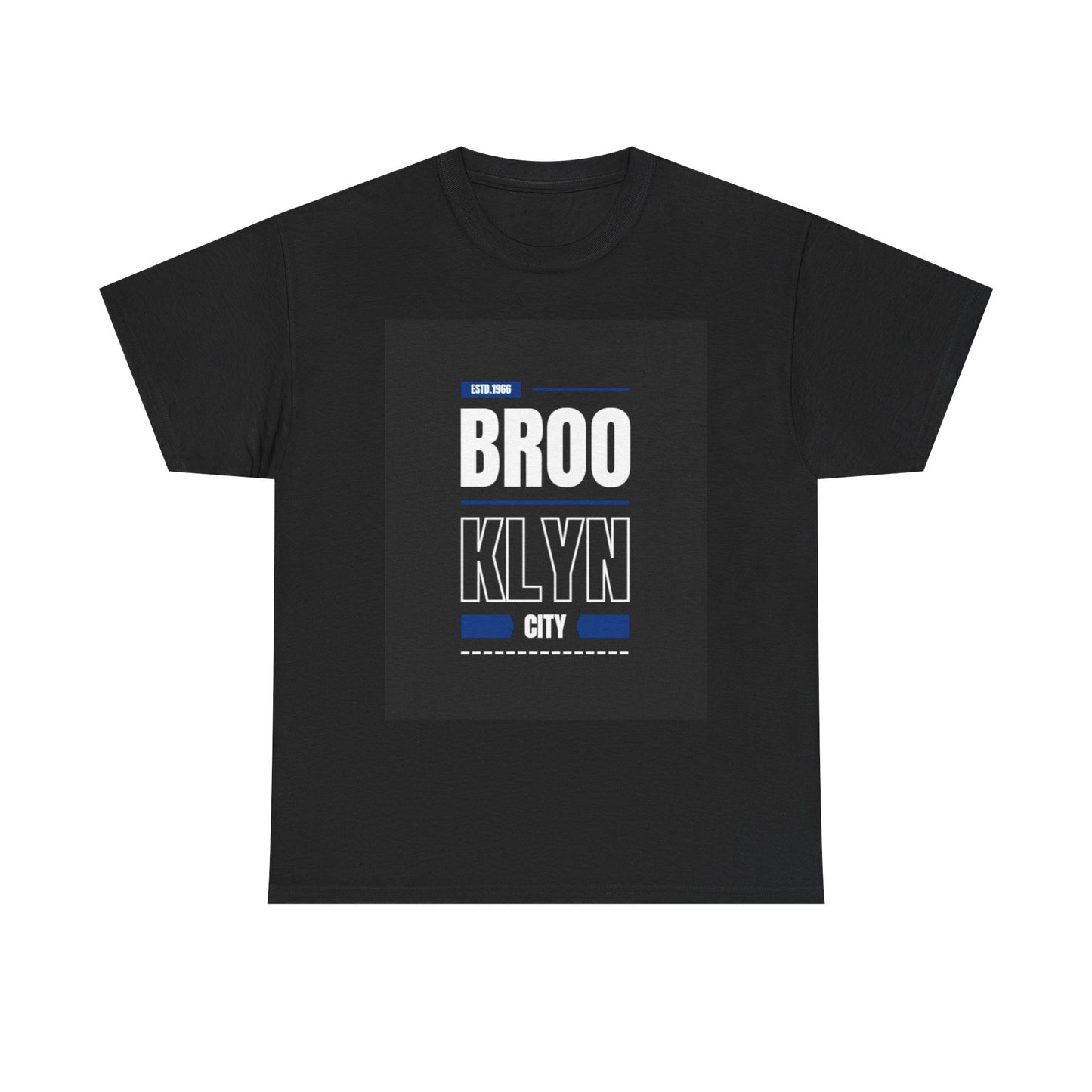 Brooklyn City Unisex Heavy Cotton Tee - Casual Wear, Gift for NYC Lovers, Street Style, Everyday Comfort, Graphic Tee